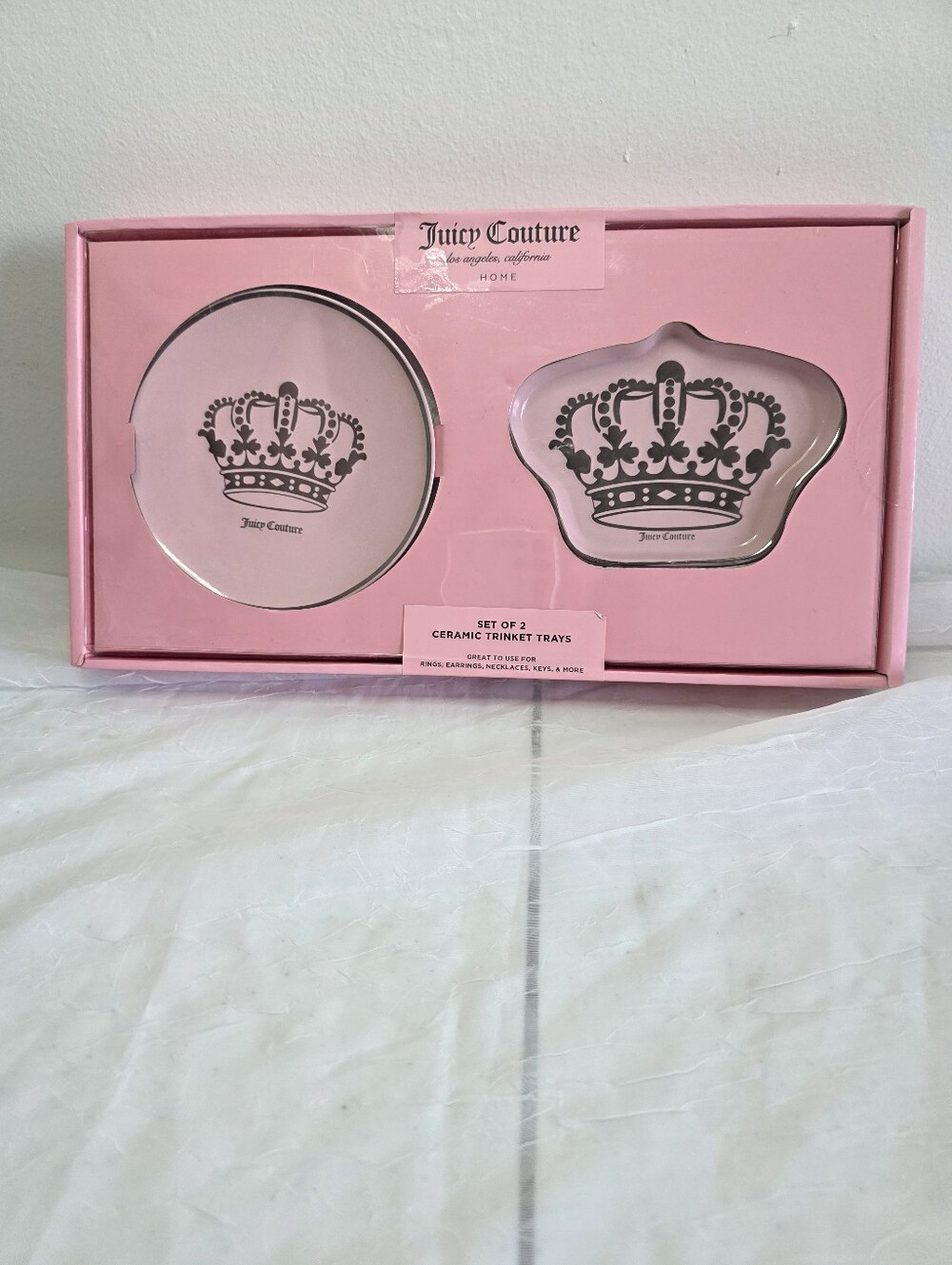 Juicy couture 2 pc set of trinket trays Nwt